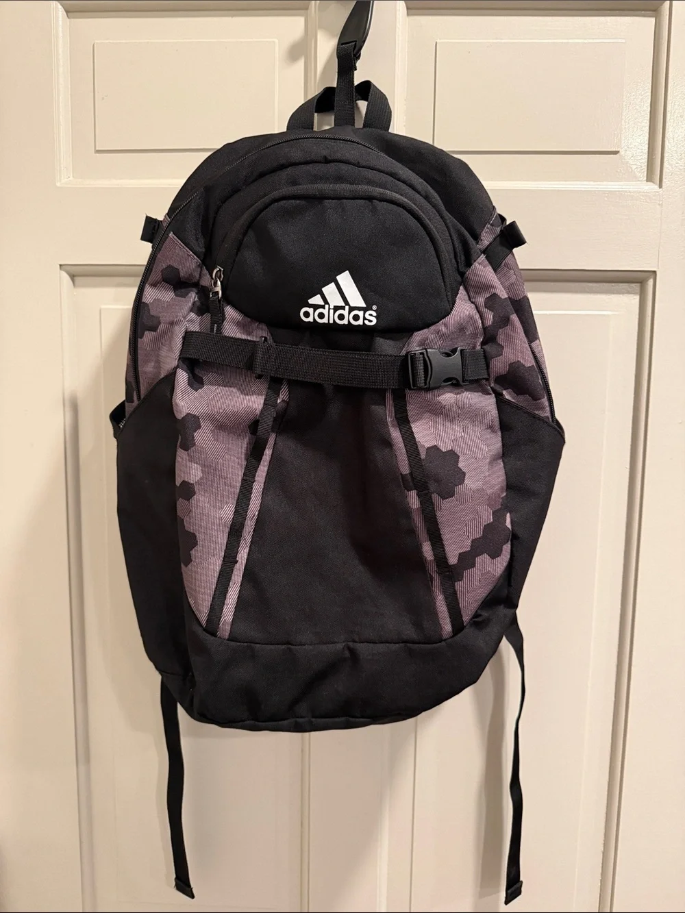 Adidas Youth Black Triple Stripe Baseball/Softball Bat Pack Grey Digital Camo